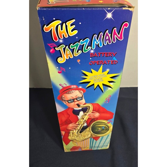 The Jazzman Dancing Swaying Saxophone Player Vintage New Open Box - Picture 7 of 10